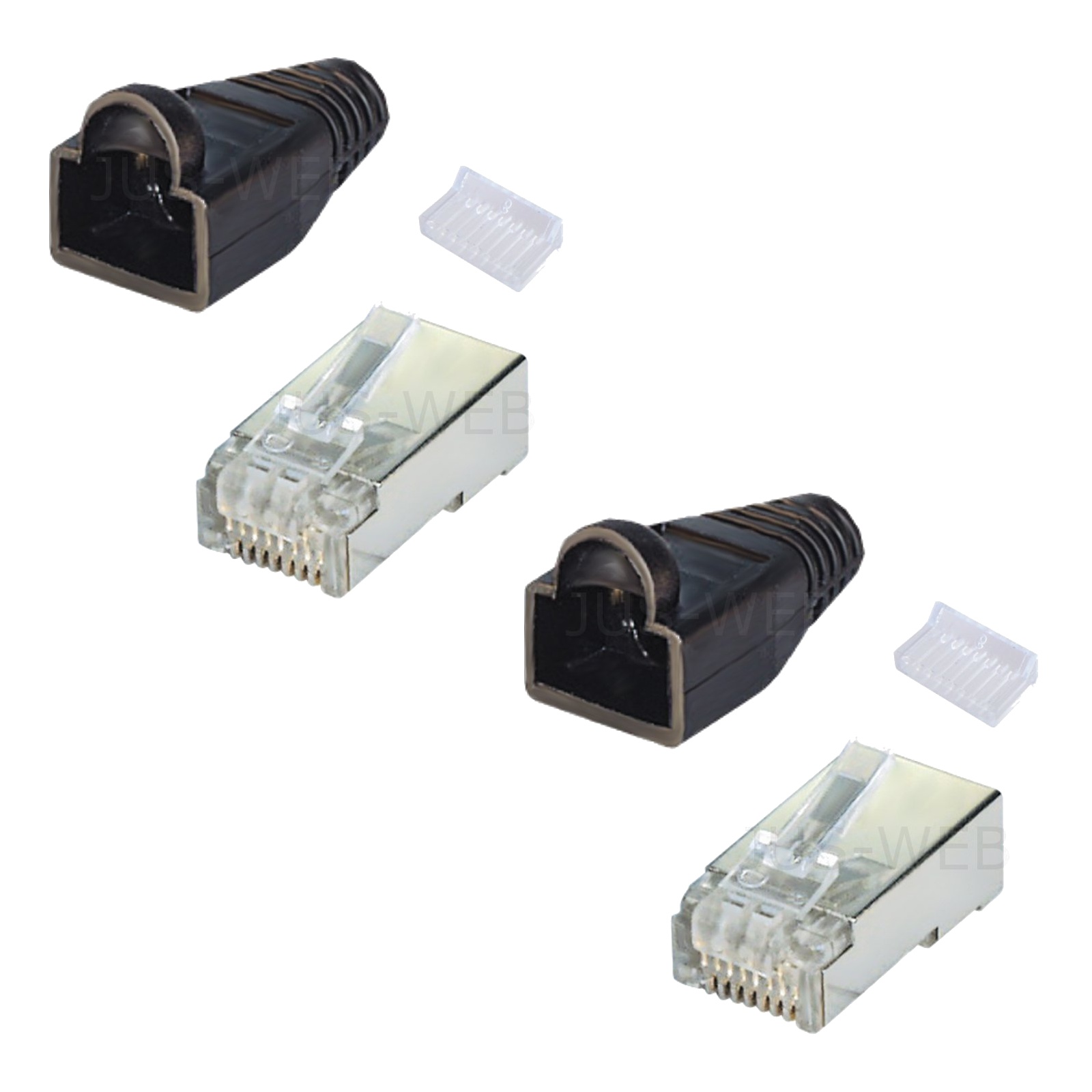 Patch Stecker Rj45 RJ45 Stecker CAT5e geschirmt Modular Crimp Patchkabel Netzwerk LAN ...